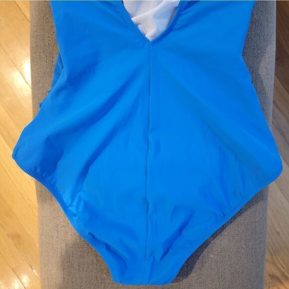 Gottex Royal Blue Women's Ruched and Twisted One-Piece Swimsuit Size 8 - Picture 11 of 14